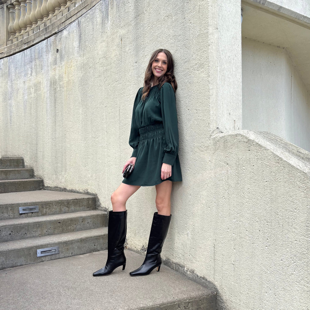 SISTER X SOEUR - LUNA TALL BOOT IN BLACK LEATHER