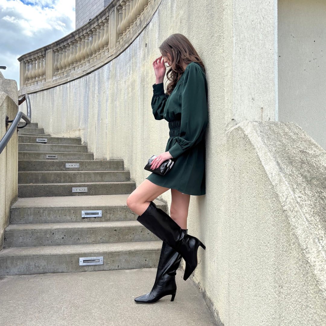 SISTER X SOEUR - LUNA TALL BOOT IN BLACK LEATHER