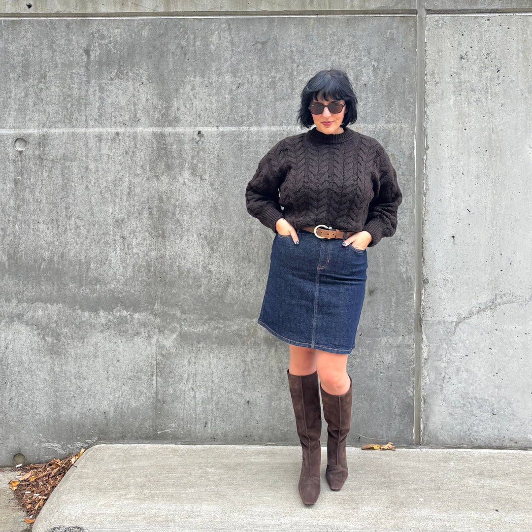 SISTER X SOEUR - LUNA TALL BOOT IN BROWN SUEDE