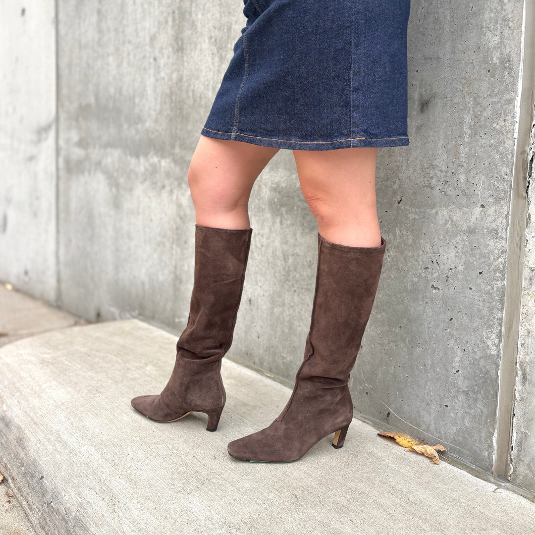 SISTER X SOEUR - LUNA TALL BOOT IN BROWN SUEDE