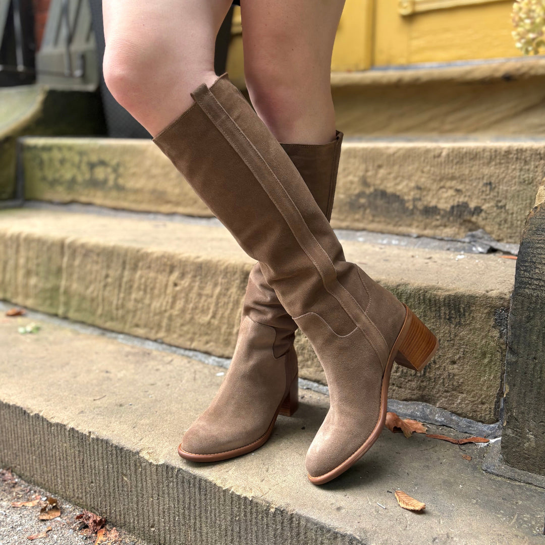 SISTER X SOEUR - MARGO TALL BOOT IN TAUPE SUEDE