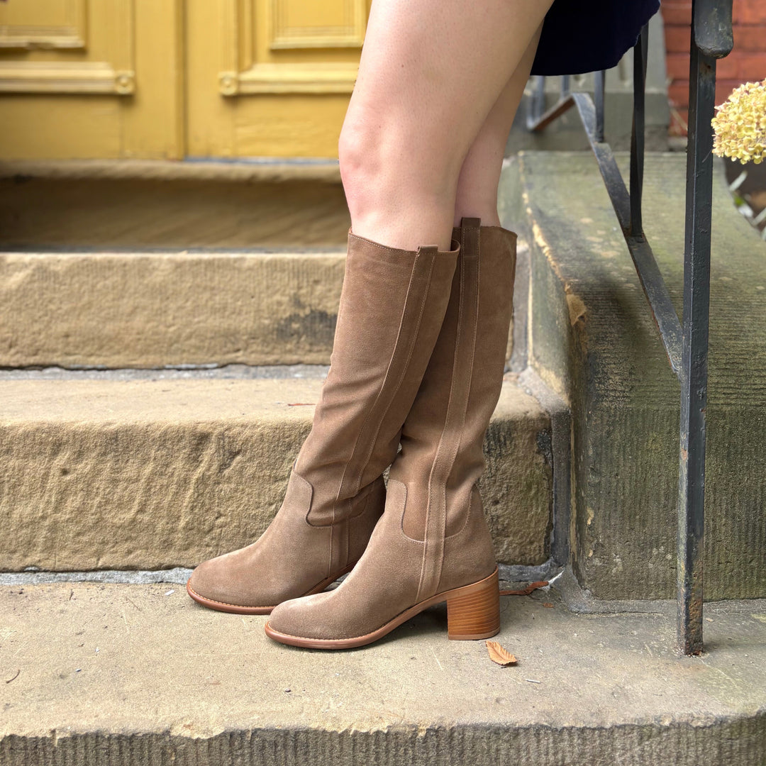 SISTER X SOEUR - MARGO TALL BOOT IN TAUPE SUEDE