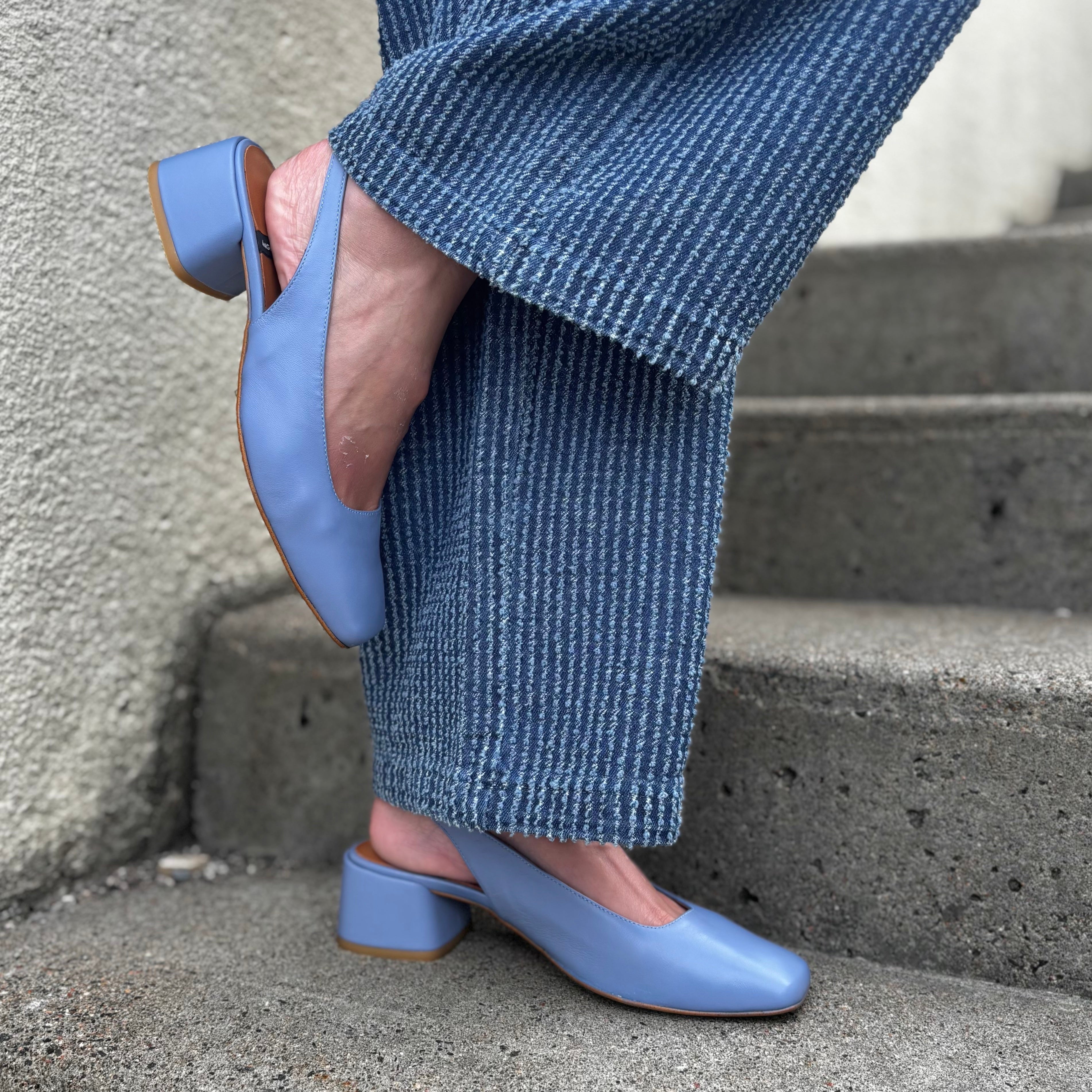 パンプス ANGEL ALARCON MONTECARLO PUMP SLINGBACK ANGEL ALARCON - MANON SLINGBACK PUMP IN MONTE CARLO BLUE