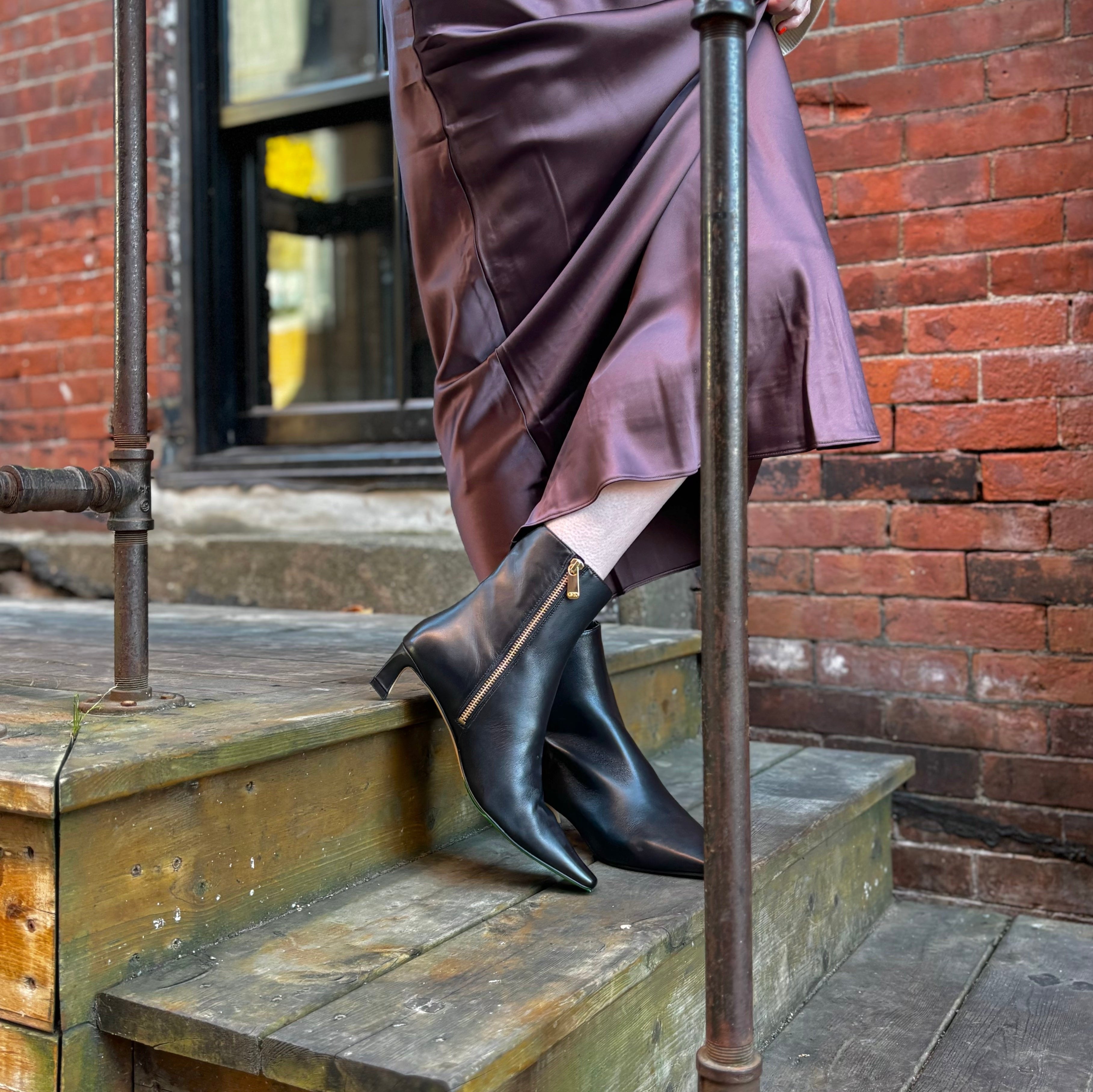 MICHAEL KORS COSMO KITTEN BOOTIE IN BLACK LEATHER the Urban Shoe Myth