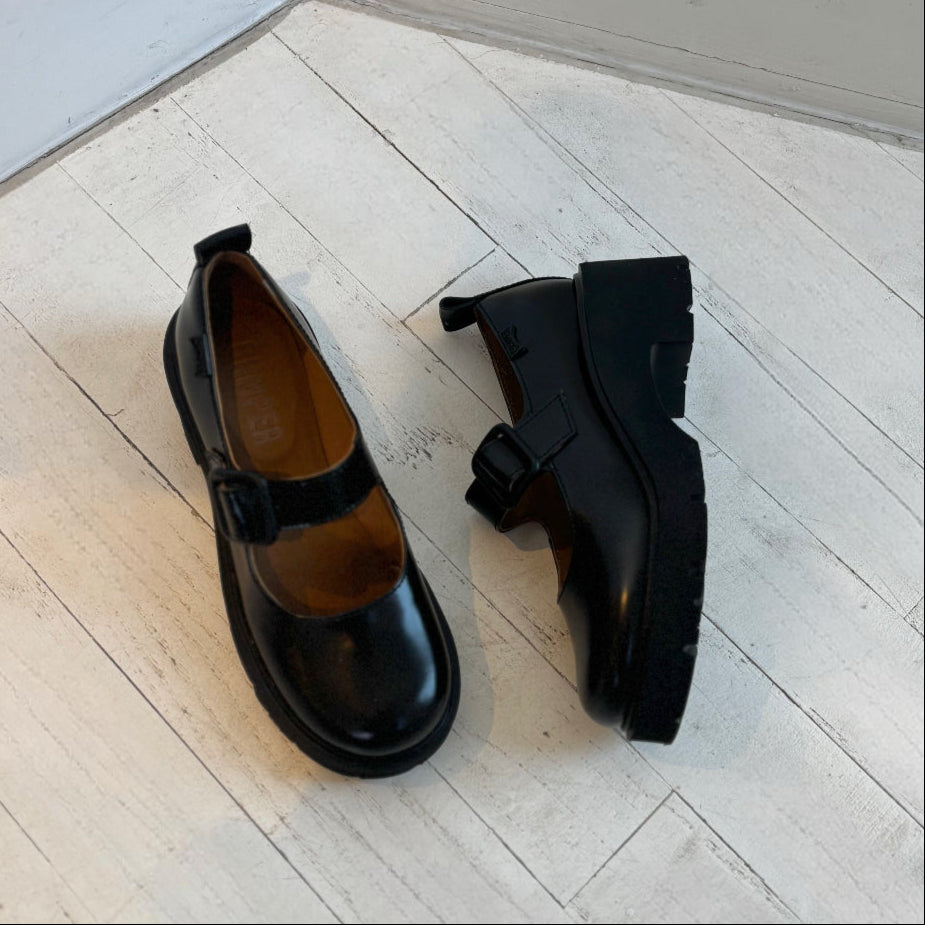 CAMPER - MILAH MARY-JANE K201681-001 IN BLACK LEATHER