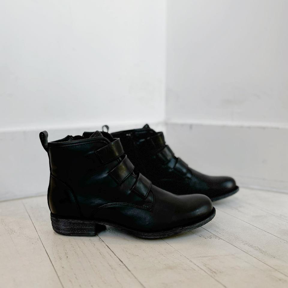 MIZ MOOZ - LANNA BOOTIE IN BLACK LEATHER