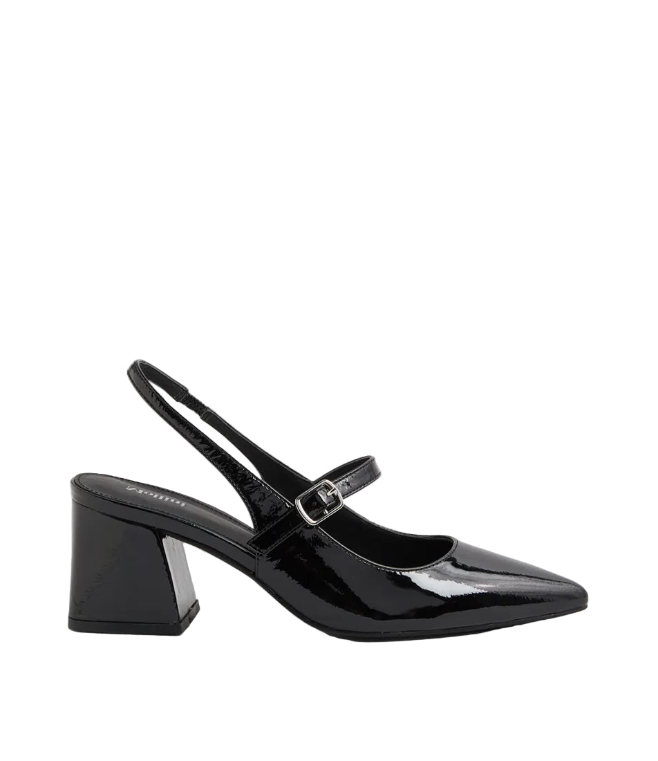 MOLLINI - DELANEY HEELED MARY JANE IN BLACK PATENT LEATHER