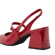 MOLLINI - DELANEY HEELED MARY JANE IN DEEP RED PATENT LEATHER
