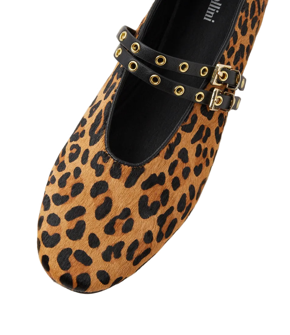 MOLLINI - HAIZEL MARY JANE IN LEOPARD PONY LEATHER