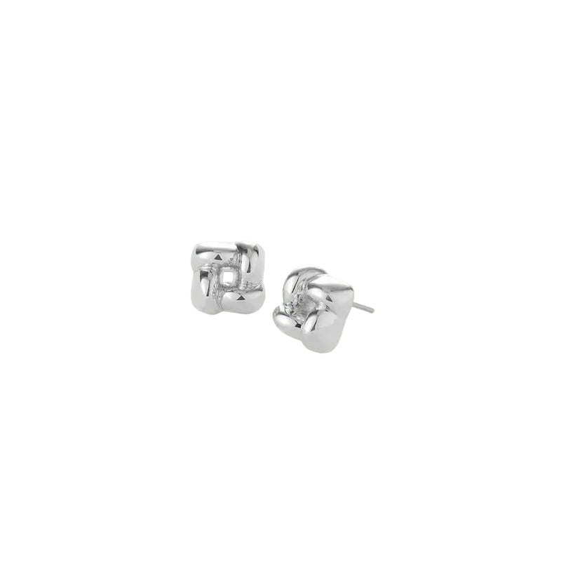 JENNY BIRD - MINI WOVEN EARRING IN SILVER HIGH POLISH