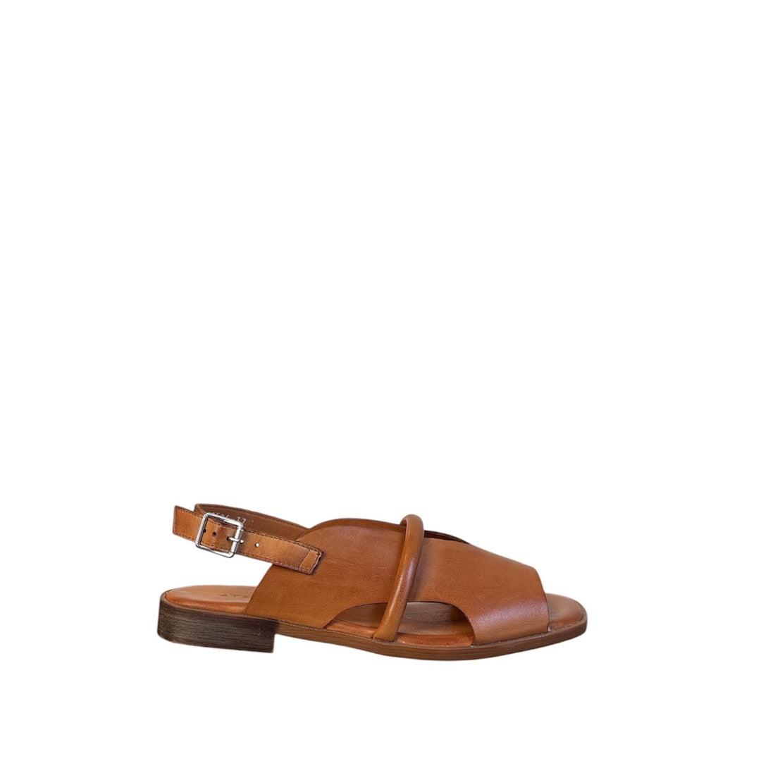 ATELIERS - FRANCESCA SANDAL IN TAN LEATHER