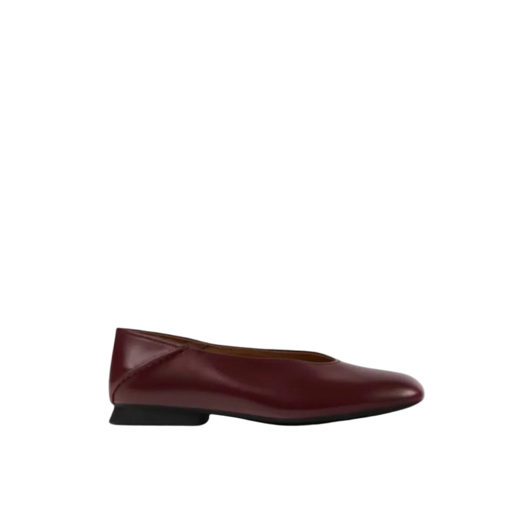 CAMPER - CASI MYRA FLAT K201253-054 IN BURGUNDY LEATHER