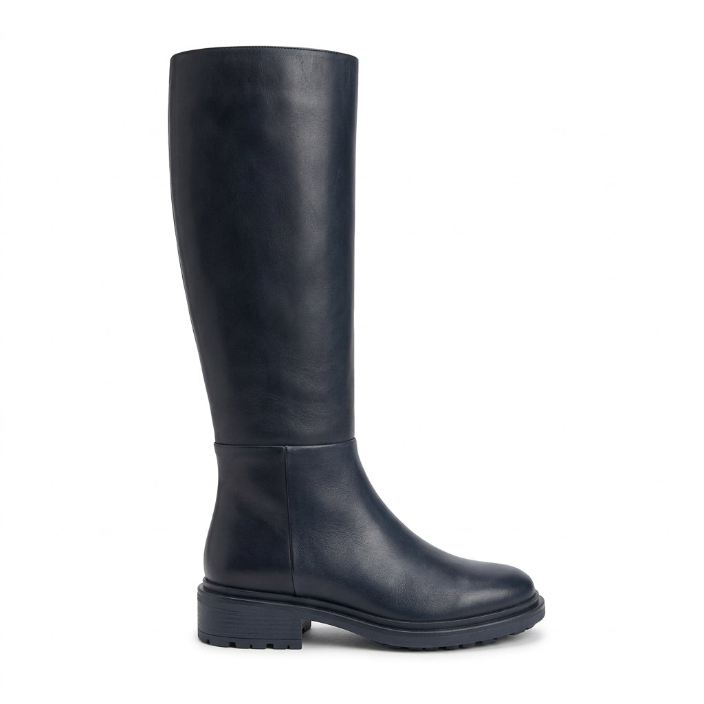 ATELEIRS -  SANTORINI TALL BOOT IN BLACK LEATHER