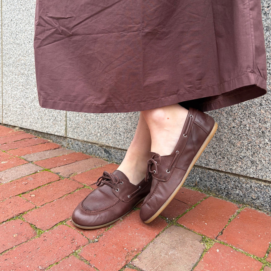 MIZ MOOZ - SIANNA BOAT SHOE IN BROWN LEATHER