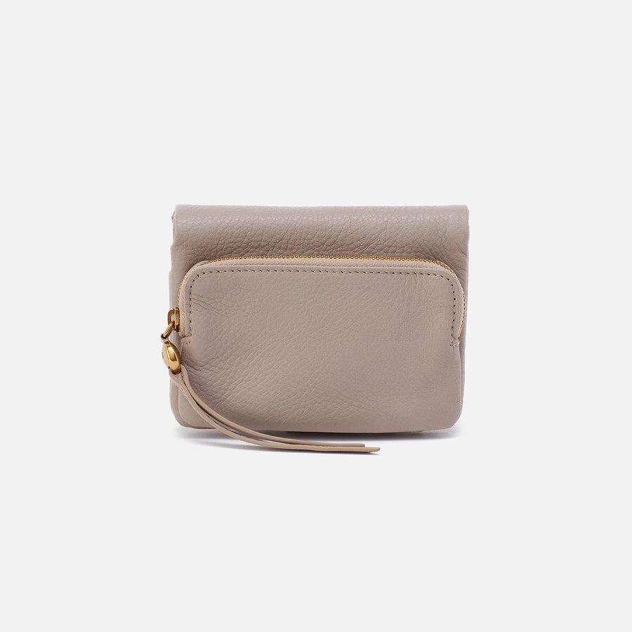 HOBO - FERN BIFOLD WALLET IN TAUPE LEATHER