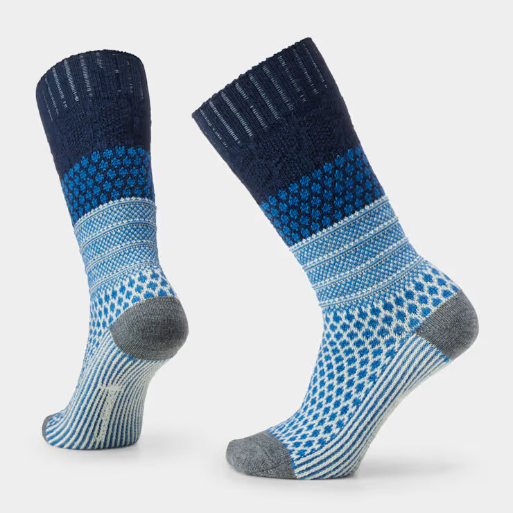 SMARTWOOL - EVERYDAY POPCORN CABLE CREW SOCK IN DEEP NAVY