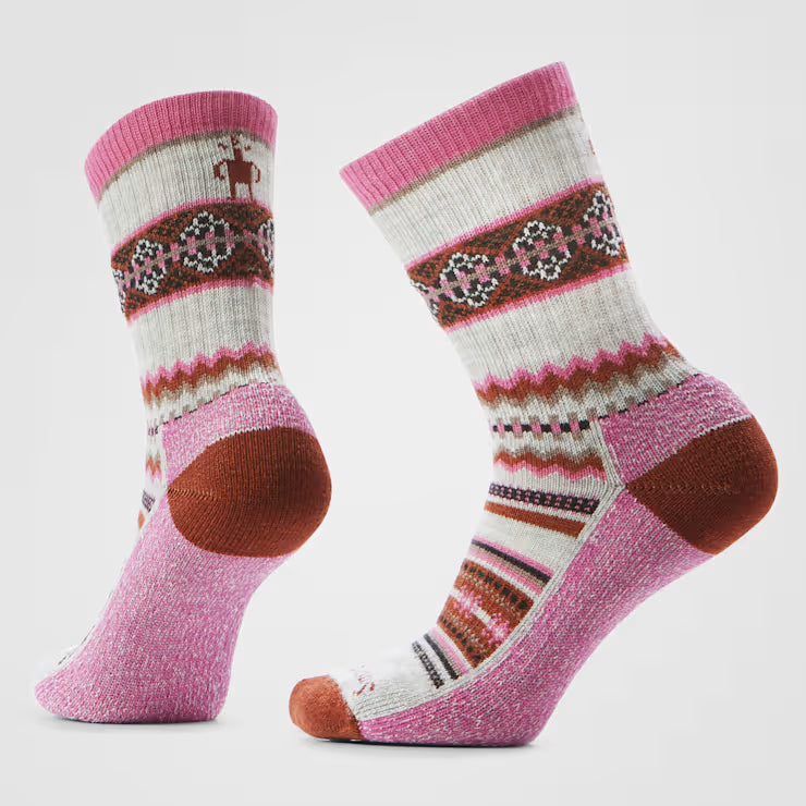 SMARTWOOL - EVERYDAY SNOWED IN SWEATER CREW SOCK IN GARDEN PINK