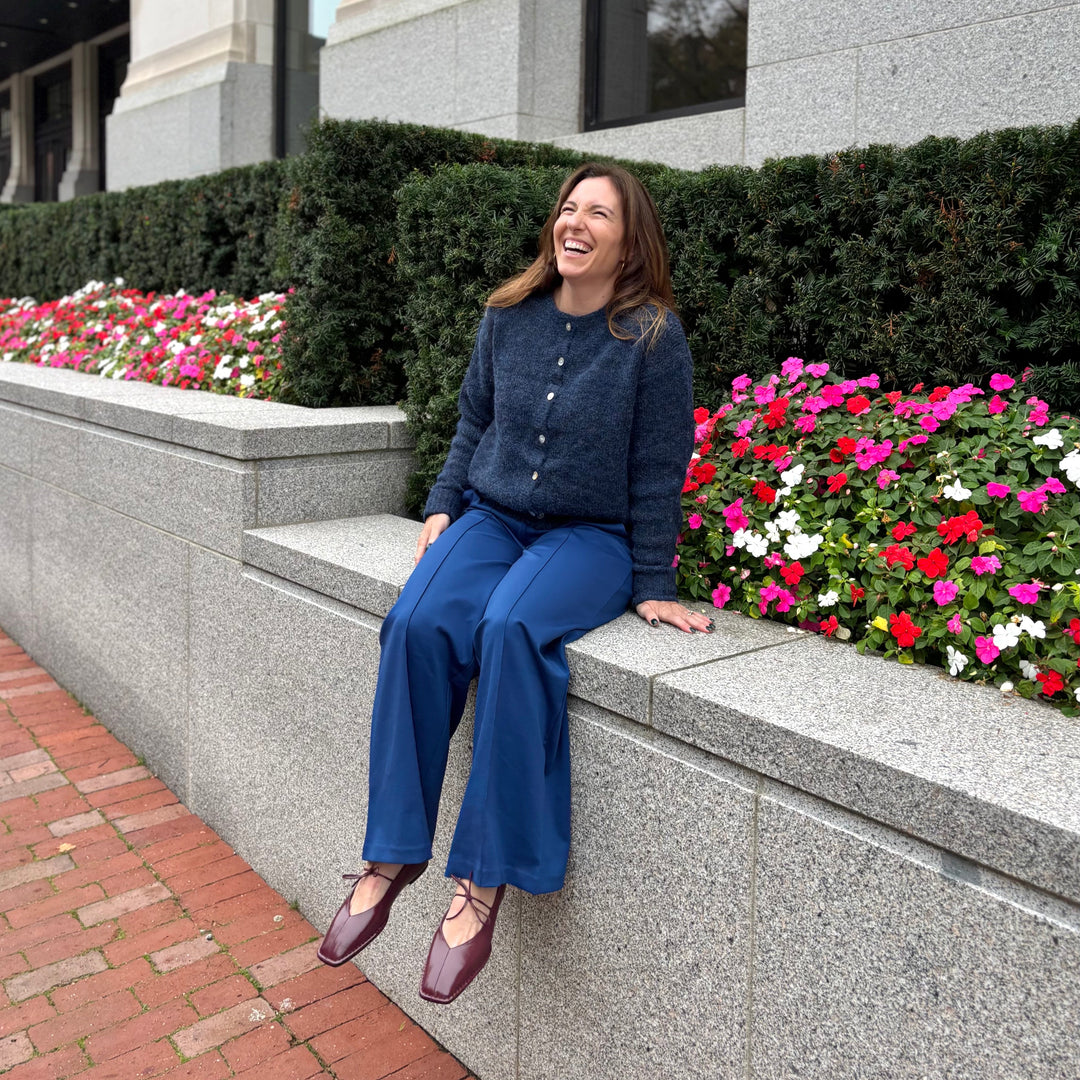 ALOHAS - SWAY FLAT IN BURGUNDY LEATHER