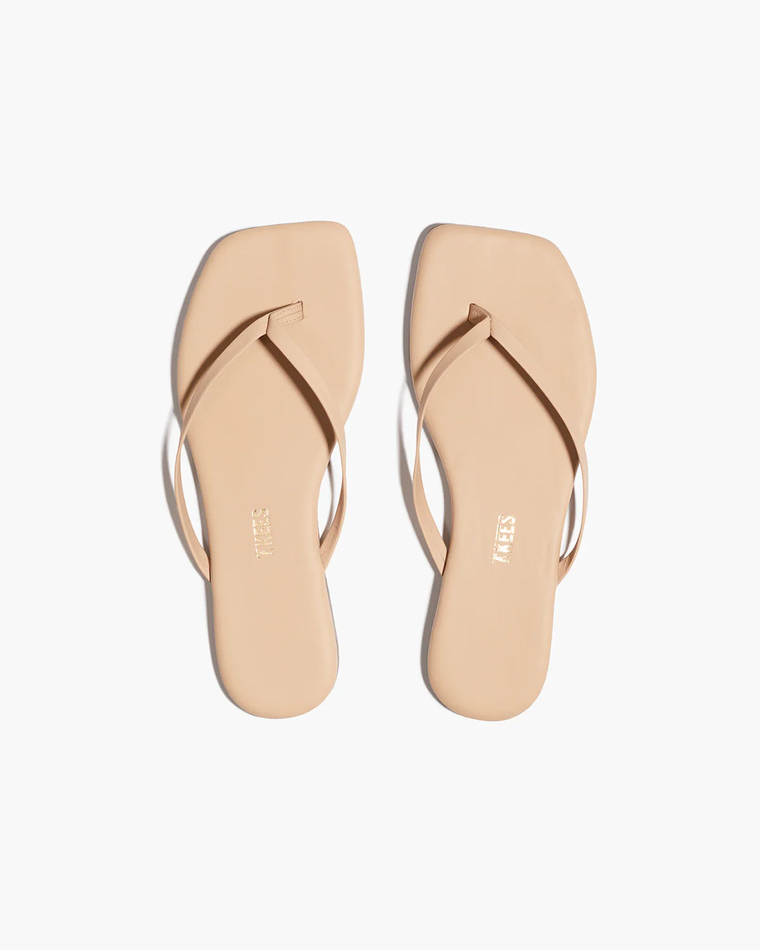 TKEES - LILY SQUARE TOE THONG SANDAL IN SUNKISSED LEATHER