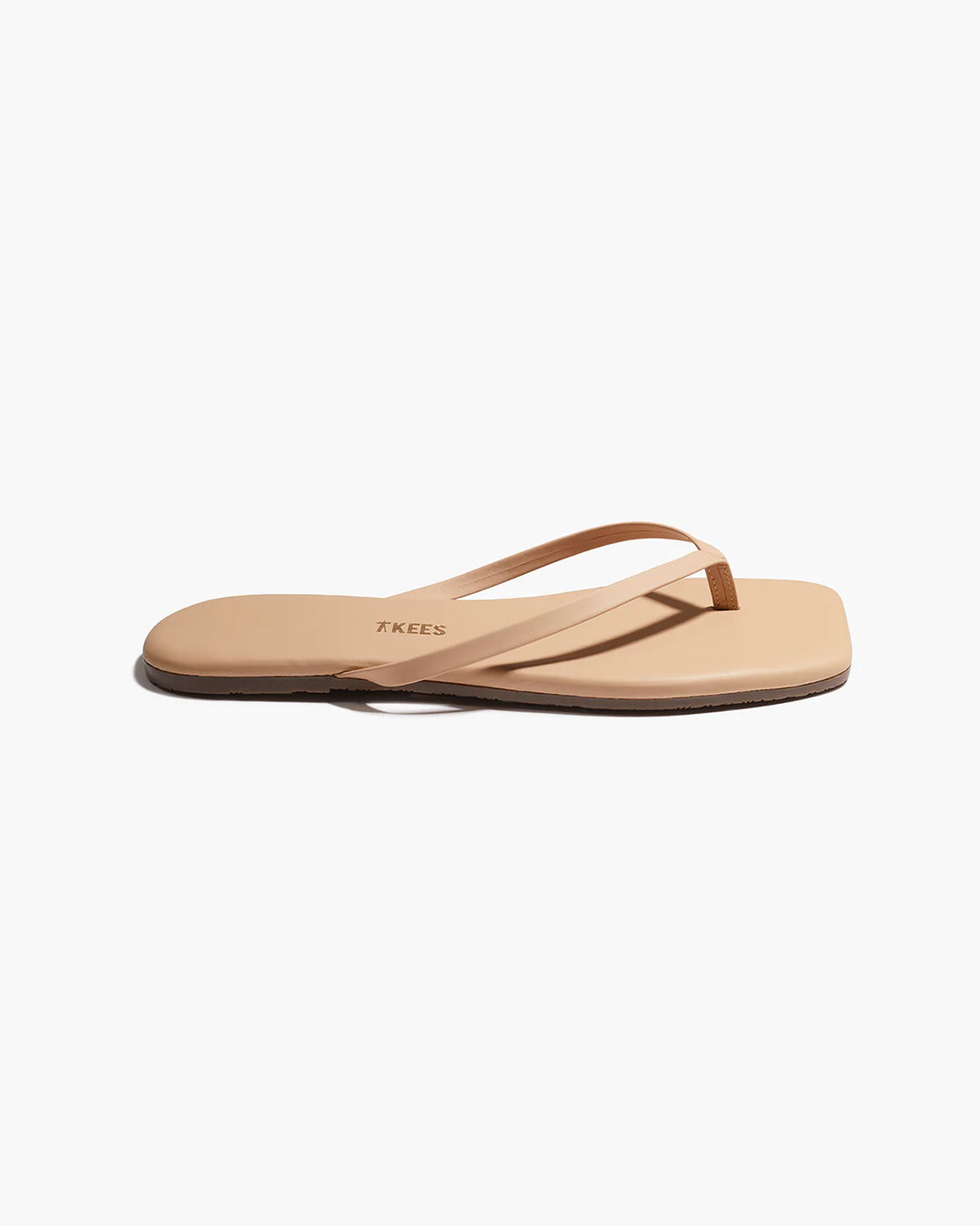 TKEES - LILY SQUARE TOE THONG SANDAL IN SUNKISSED LEATHER