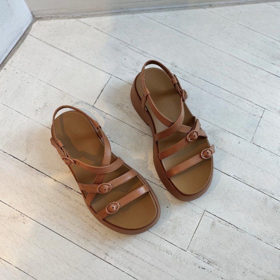 CAMPER - TASHA STRAPPY SANDAL K201713-002 IN NUDE LEATHER