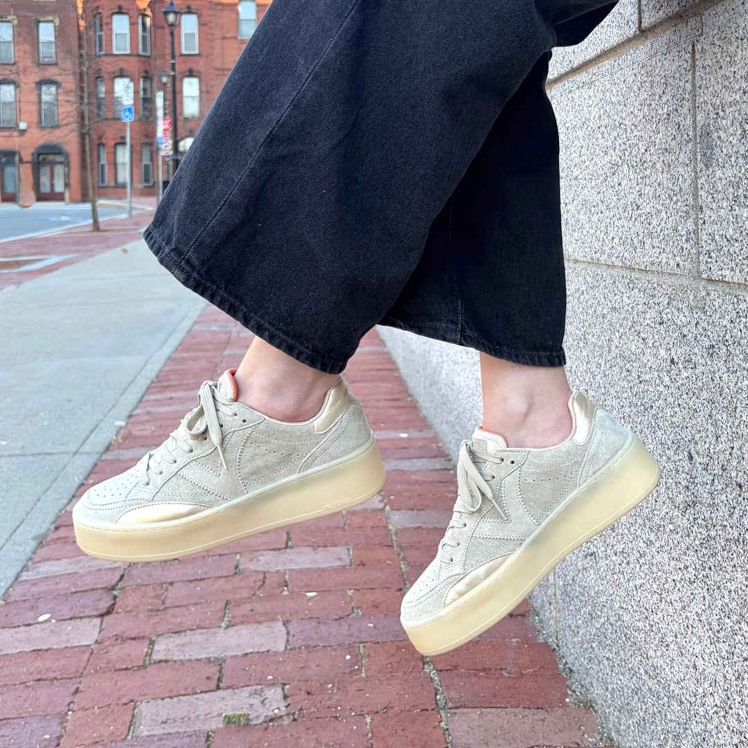 VICTORIA - TURIN SNEAKER 1265100 IN BEIGE SUEDE