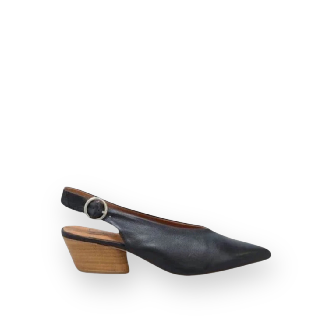 MIZ MOOZ - HEIDI SLINGBACK PUMP IN BLACK LEATHER