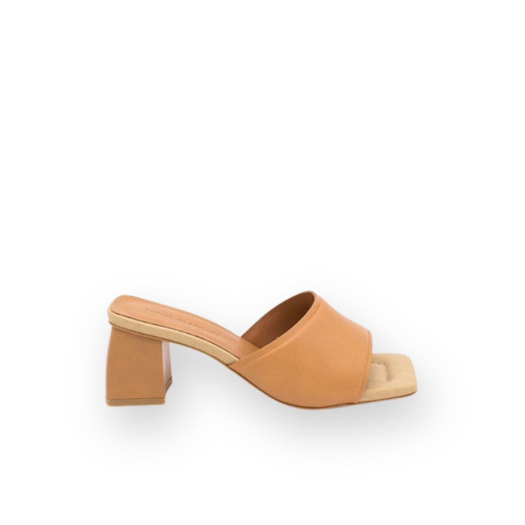 ANGEL ALARCON - RADY HEELED SANDAL IN TAN LEATHER