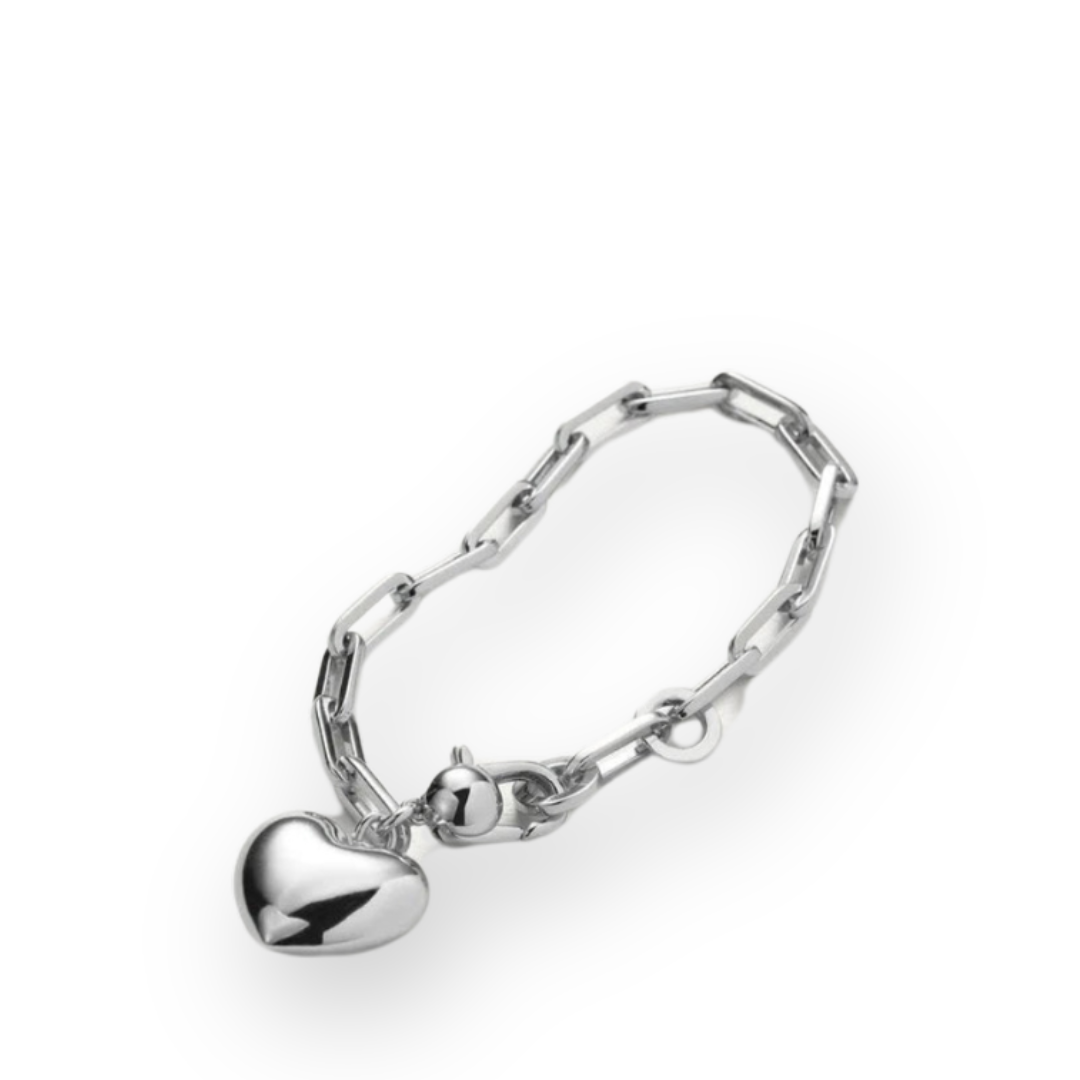 JENNY BIRD - PUFFY HEART BRACELET IN SILVER