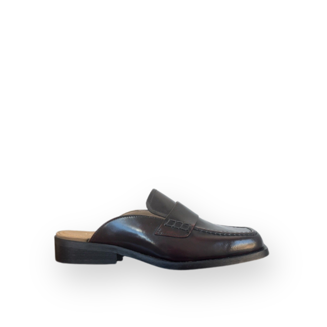 ALOHAS - ALFRED MULE IN DARK BURGUNDY LEATHER
