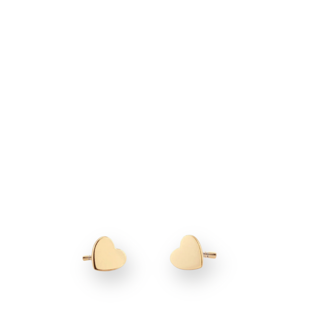 KRIS NATIONS - HEART STUD EARRINGS IN GOLD