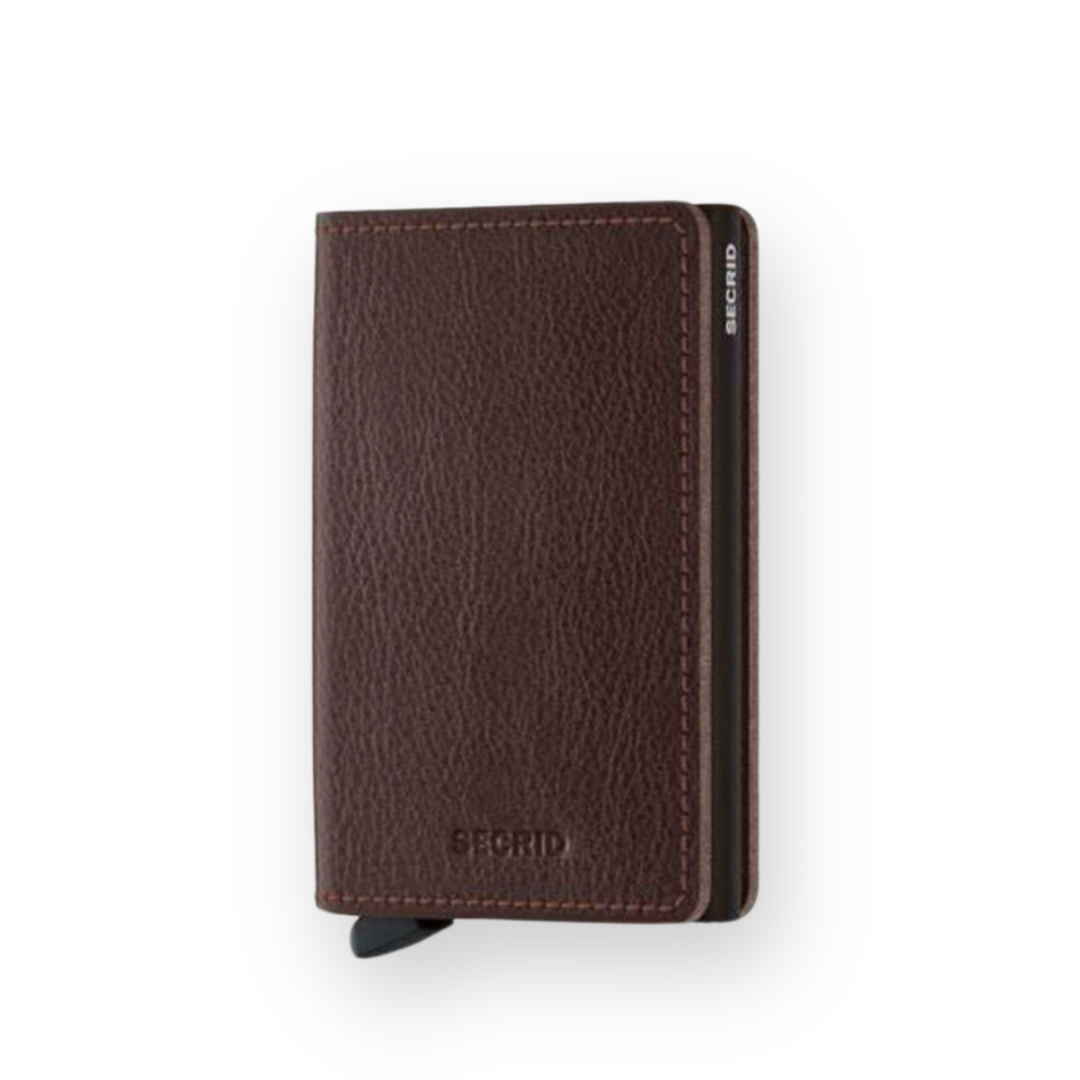SECRID - SLIMWALLET IN VEG ESPRESSO LEATHER