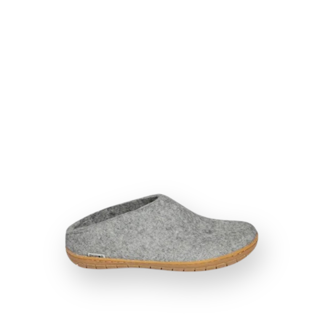GLERUPS - SLIP ON RUBBER SOLE IN GREY WOOL – the Urban Shoe Myth