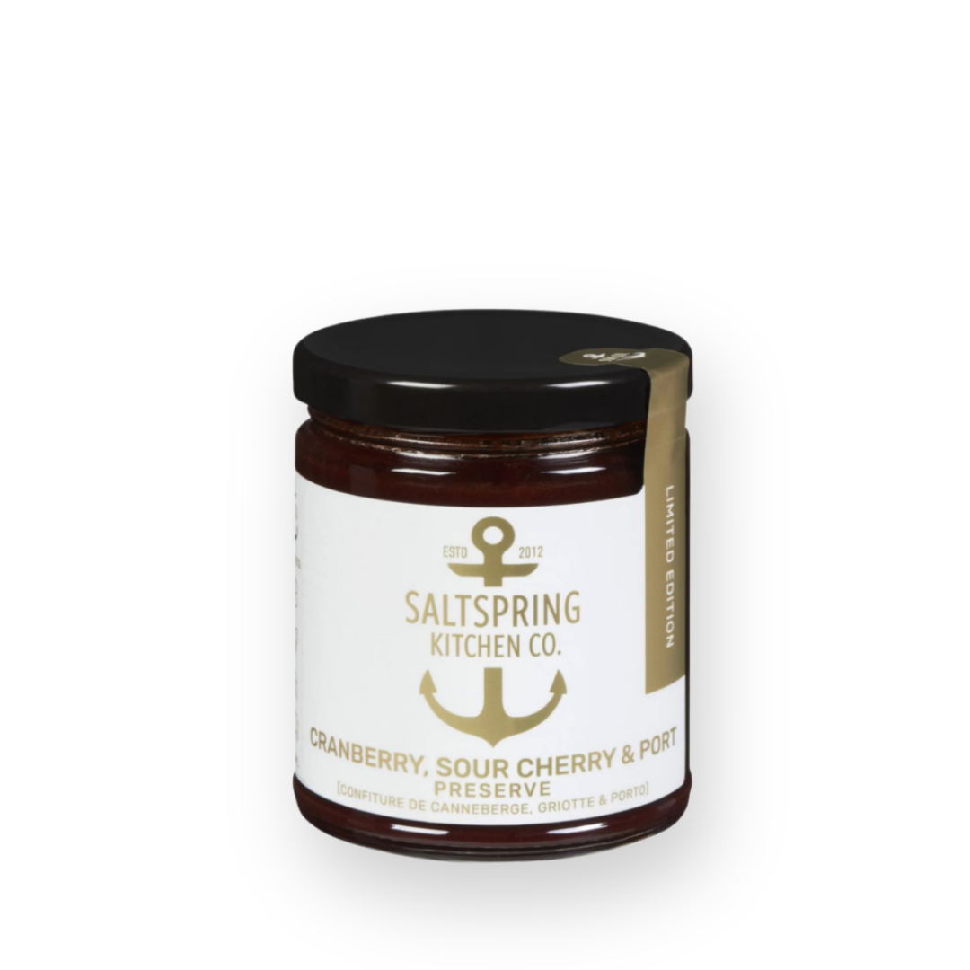 SALT SPRING KITCHEN - CRANBERRY, SOUR CHERRY AND PORT PRESERVE - 250ML