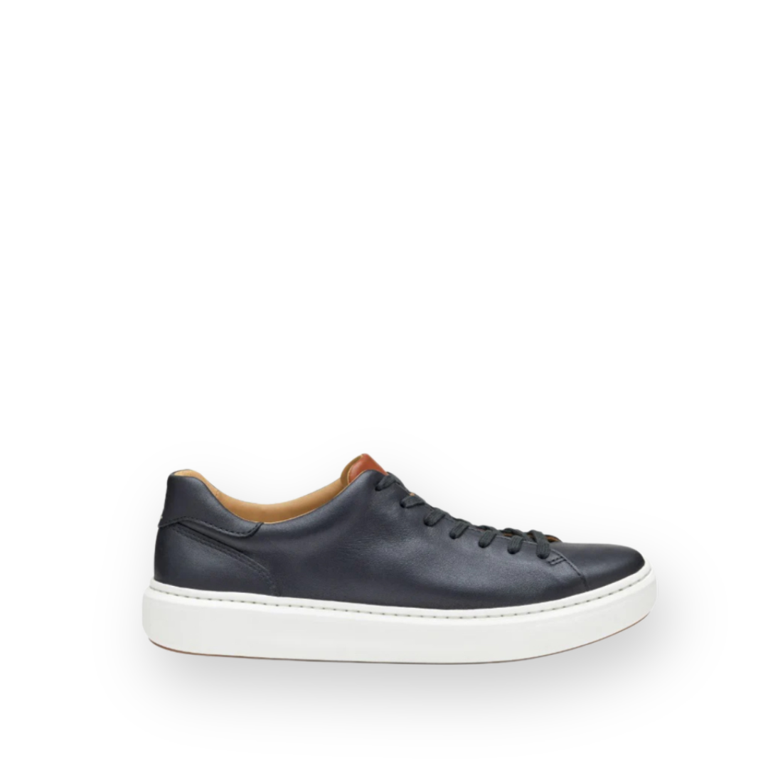 JOHNSTON & MURPHY - ANDERS LACE UP SNEAKER IN BLACK LEATHER