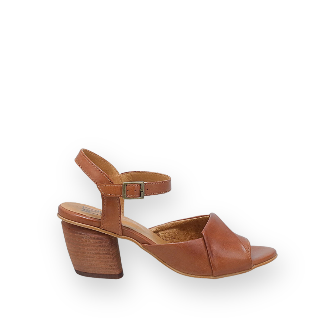 MIZ MOOZ - ATTIE HEELED SANDAL IN BRANDY LEATHER