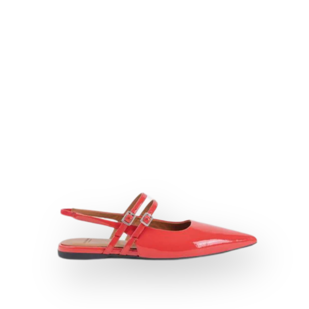 VAGABOND - HERMINE SLINGBACK FLAT IN RED PATENT LEATHER
