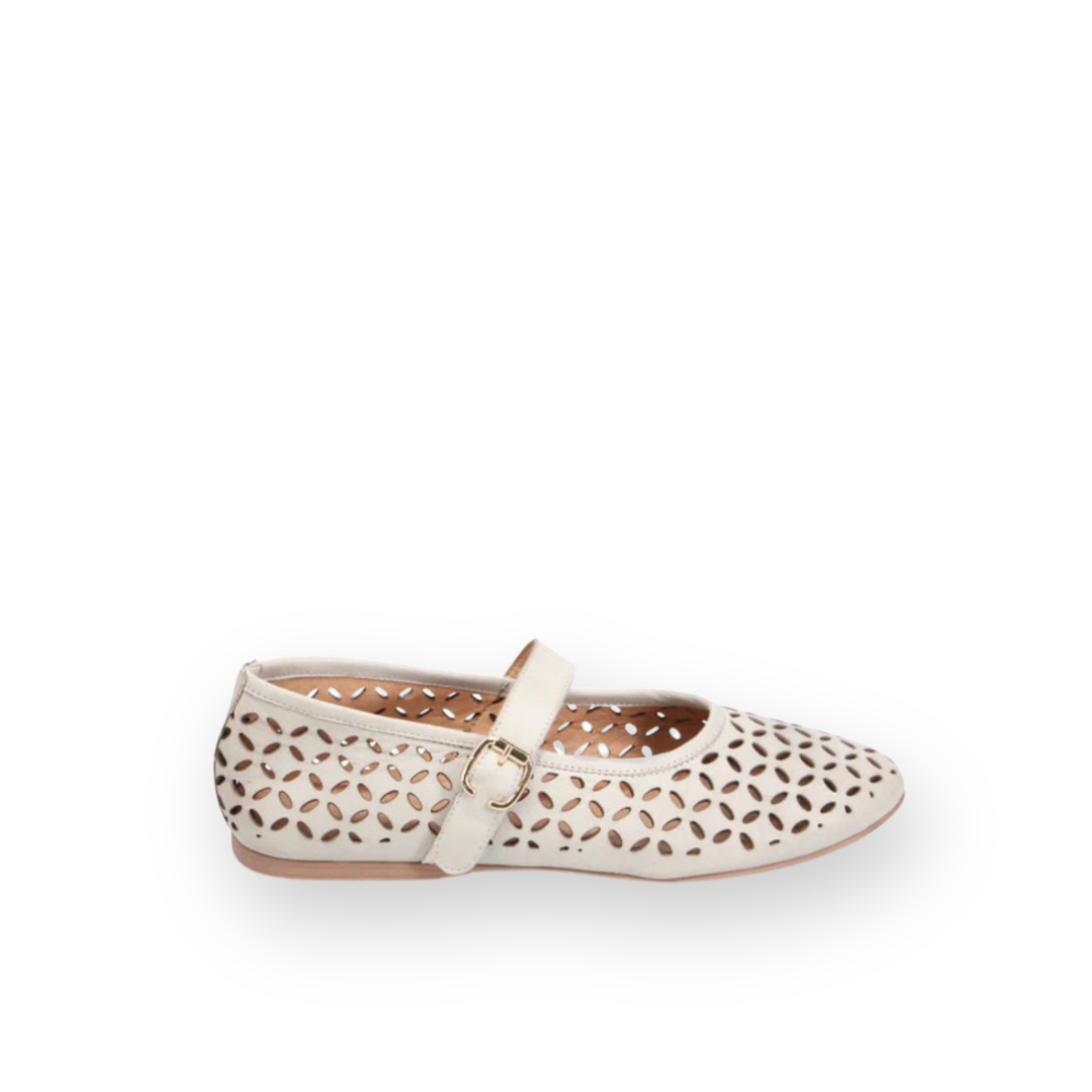 BUENO - KEHLANI MARY-JANE FLAT IN BAMBOO LEATHER