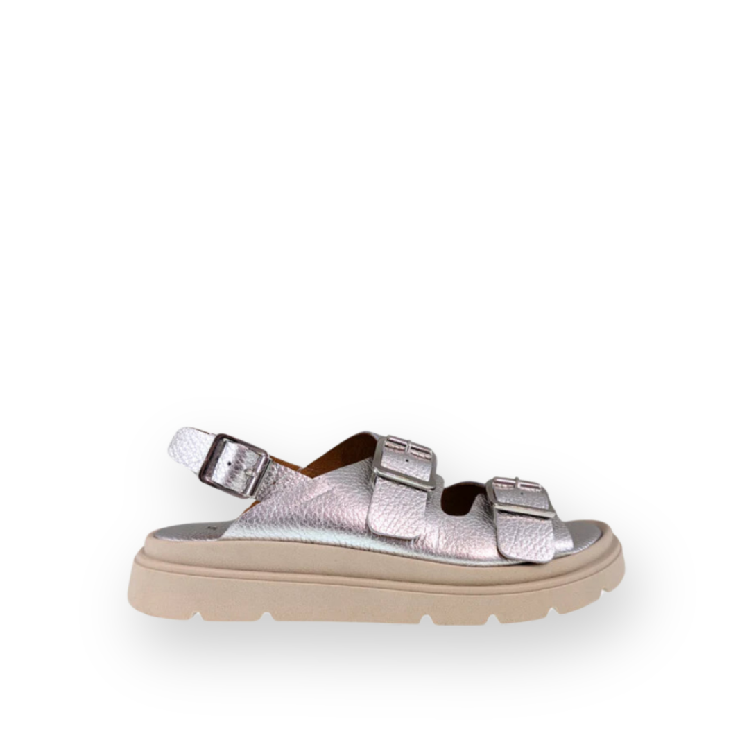 ATELIERS - CANDACE SANDAL IN SILVER LEATHER