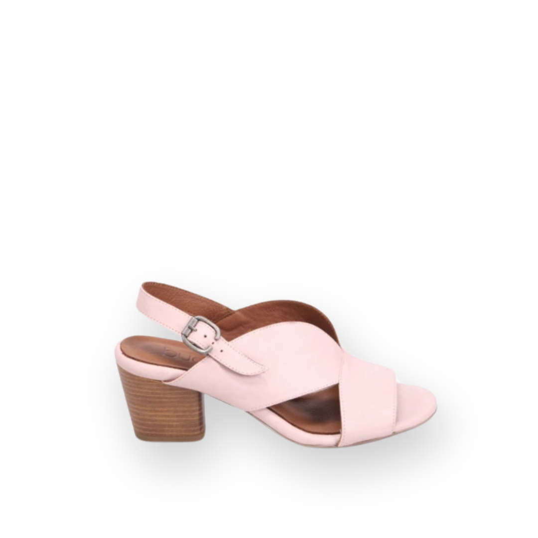 BUENO - CHLOE HEELED SANDAL IN PALE PINK LEATHER