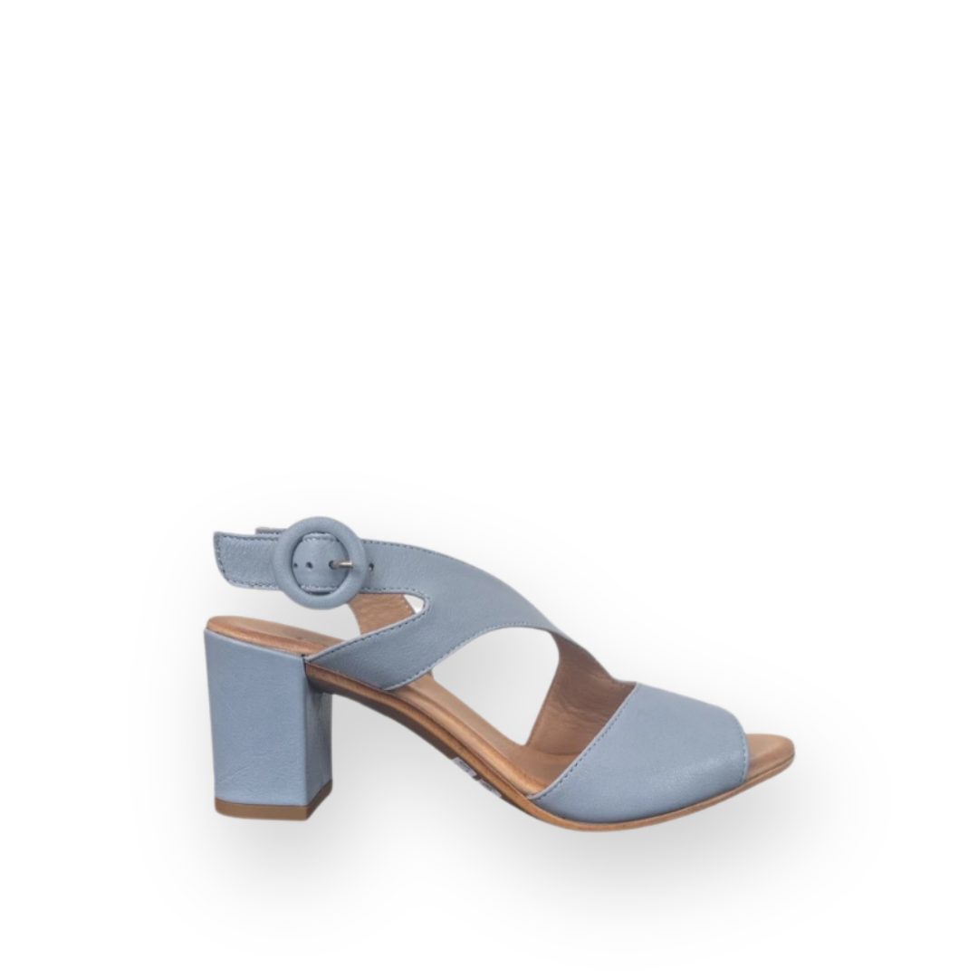 BUENO - NYOMI HEELED SANDAL IN BABY BLUE LEATHER