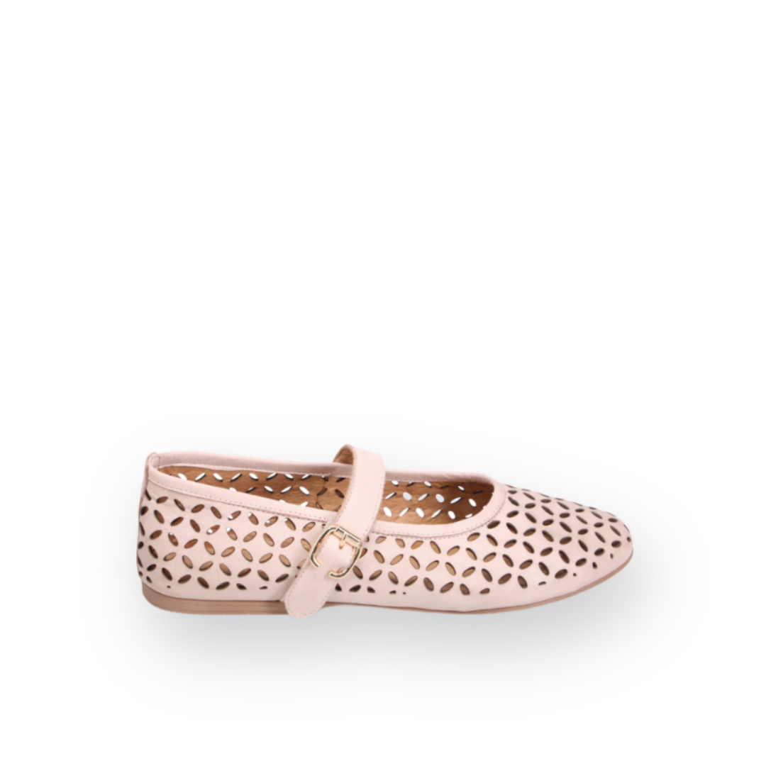 BUENO - KEHLANI MARY-JANE FLAT IN BLUSH LEATHER