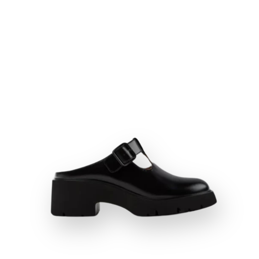 CAMPER - MILAH MULE K201730-001 IN BLACK LEATHER