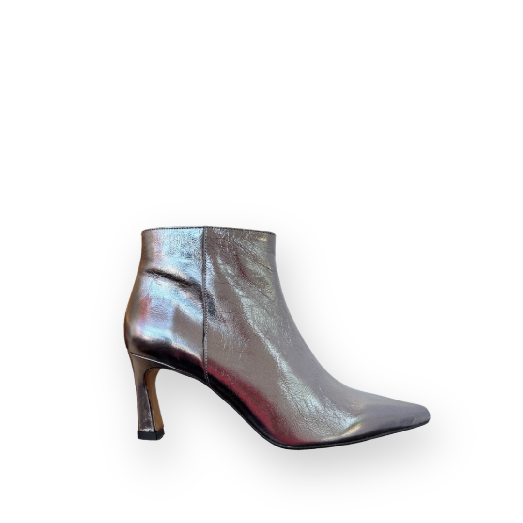 ANGEL ALARCON - HAMIA BOOTIE IN STEEL METALLIC LEATHER