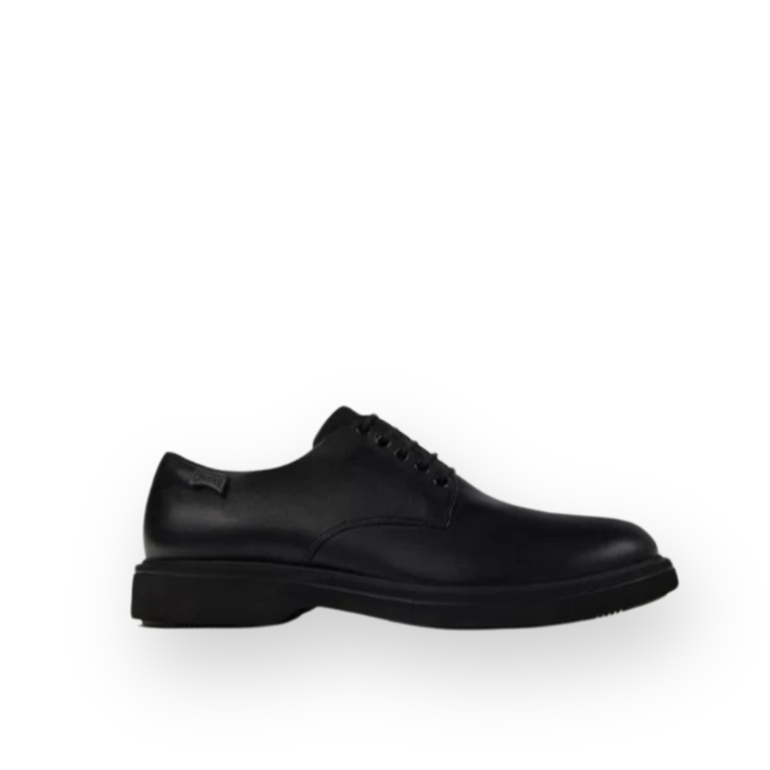 CAMPER - NORMAN LACE UP IN BLACK LEATHER