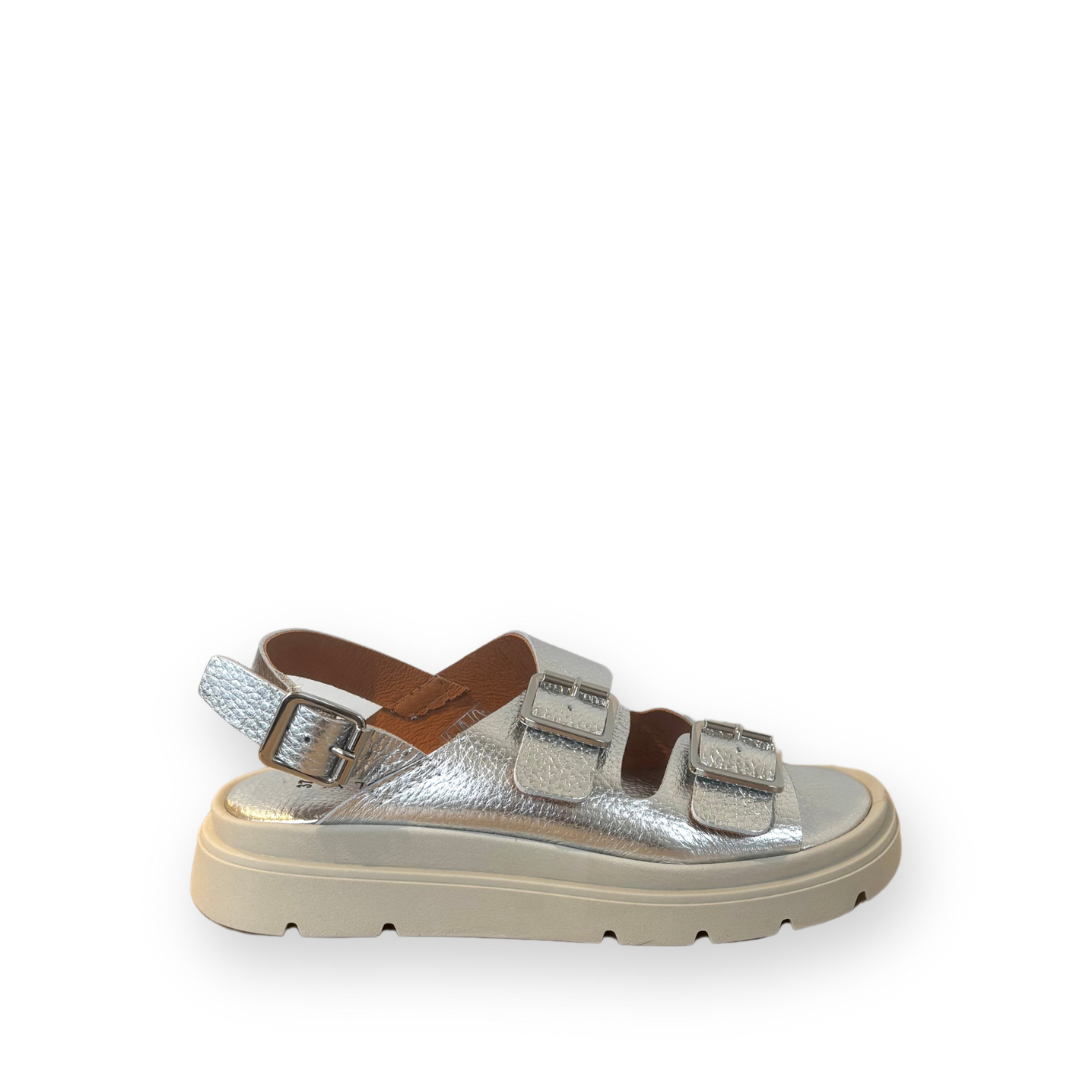 ATELIERS - CANDACE SANDAL IN SILVER LEATHER