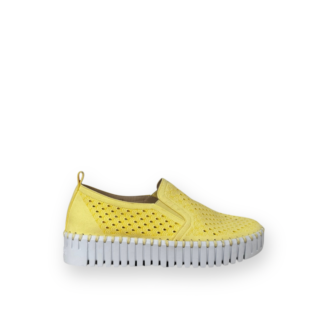 ILSE JACOBSEN - TULIPC1002 PLATFORM FLAT IN LEMON DROP 806 TEXTILE