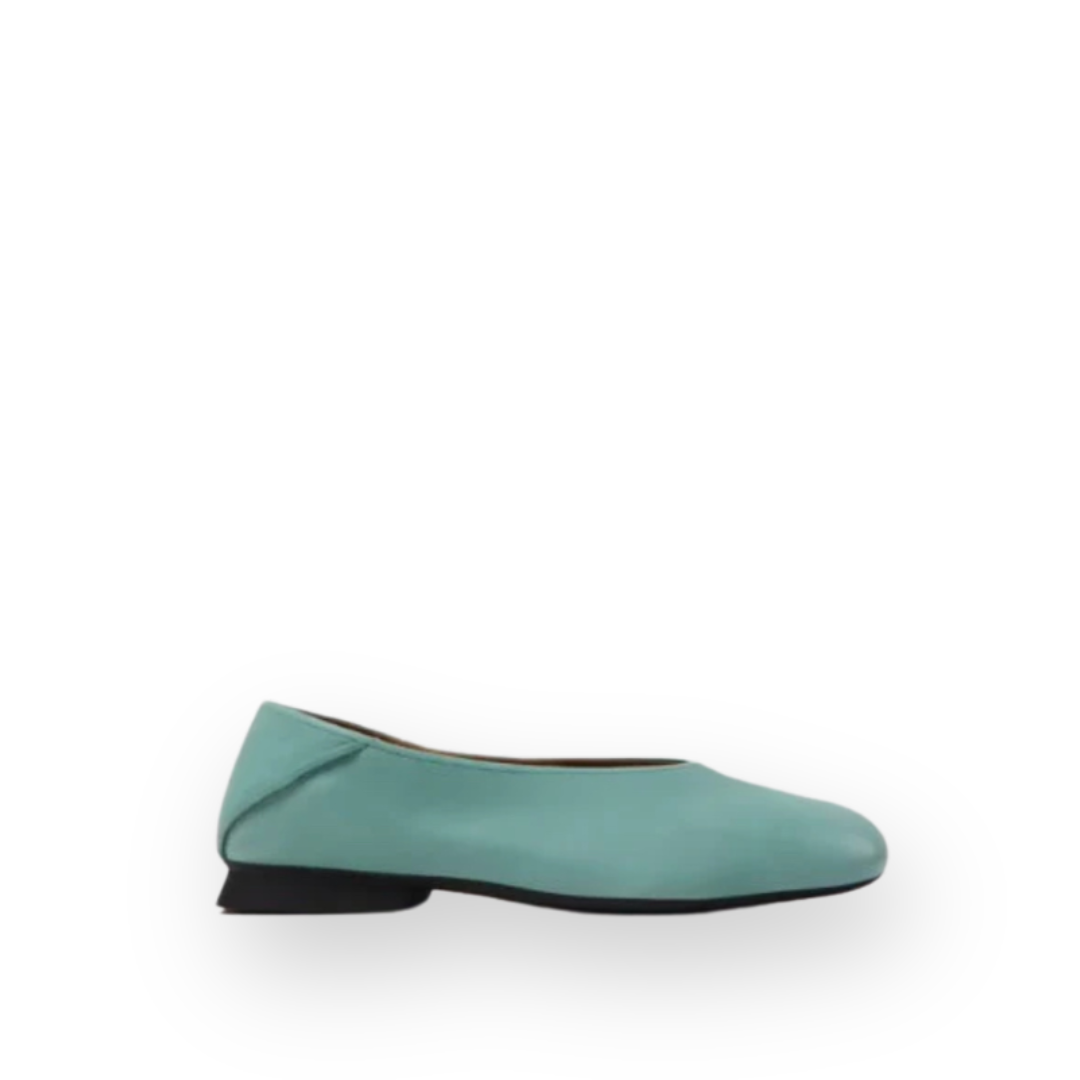 CAMPER - CASI MYRA FLAT K201253-036 IN SEA GREEN LEATHER