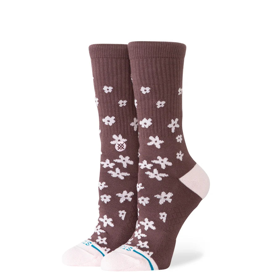 STANCE - W FLORAL DREAMS CREW SOCK IN BROWN