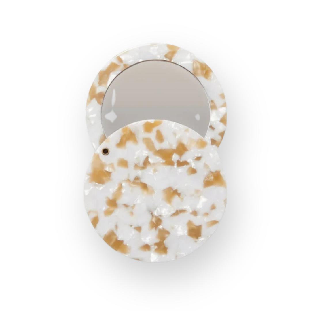 MACHETE - COMPACT MIRROR IN TAUPE SHELL